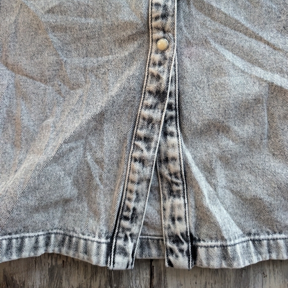 All Saints Osa Denim Midi Dress Gray Women's 4 - Picture 3 of 6